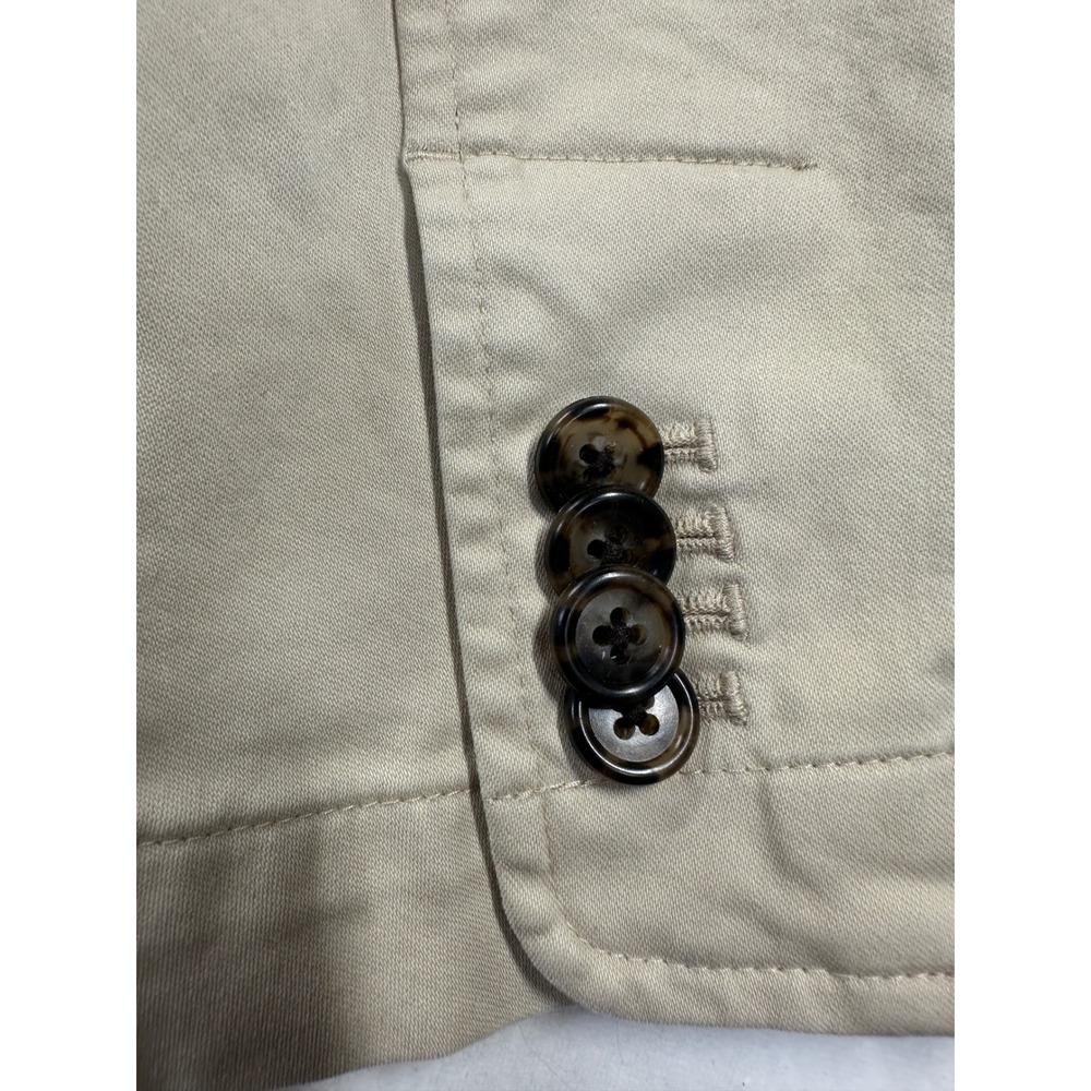 Talbots Safari Utility Jacket Womens 10P Beige Cotton‎ Stretch Military Blazer - Picture 14 of 16